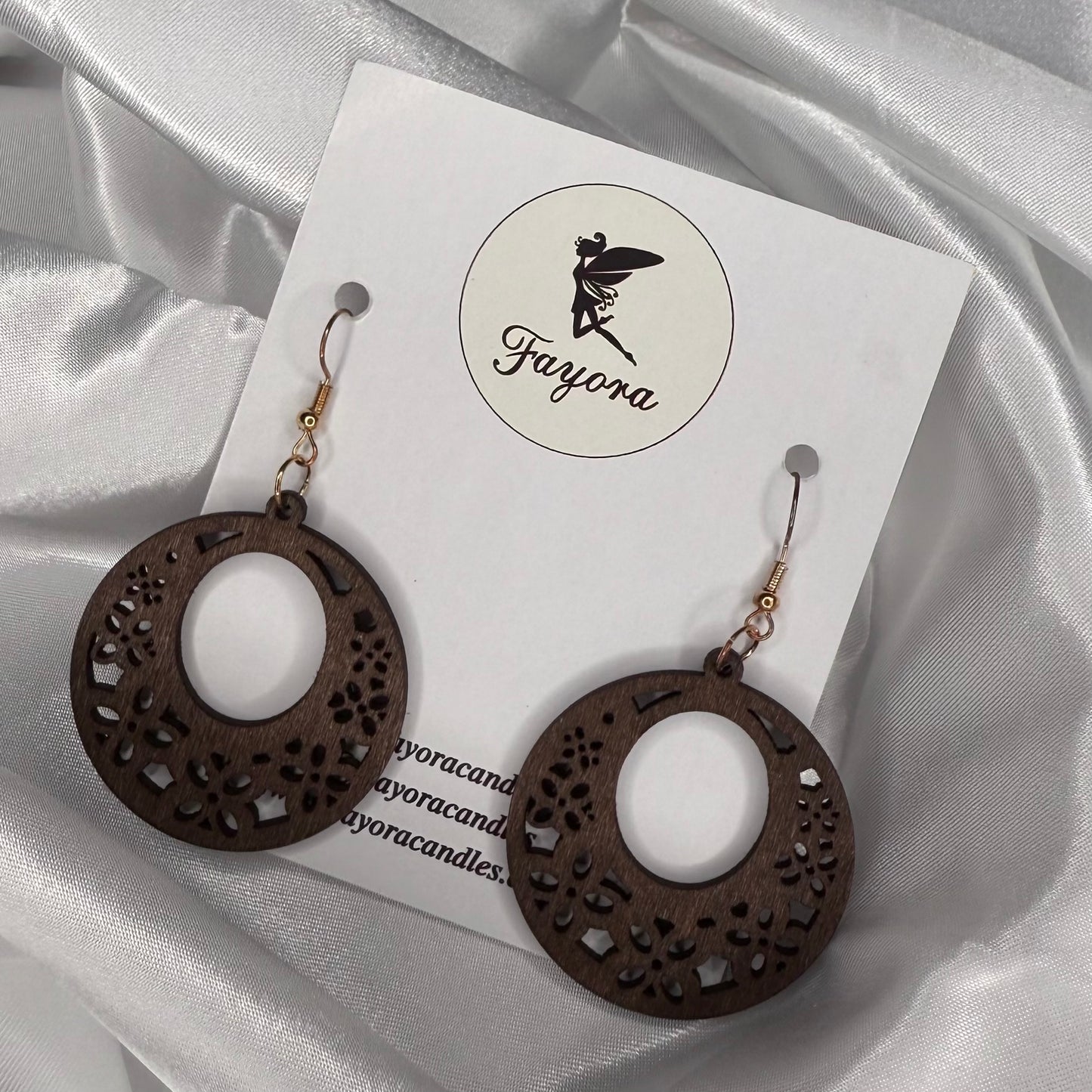 Polynesian Inspired Wooden Earrings