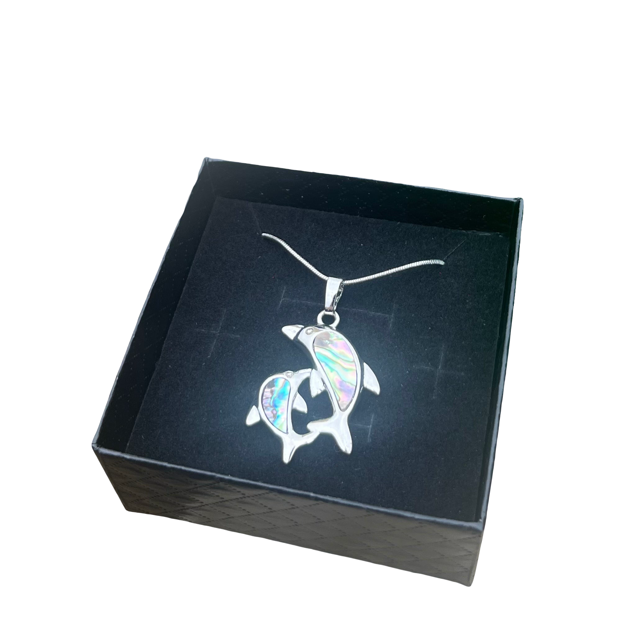 Paua Double Dolphin Necklace
