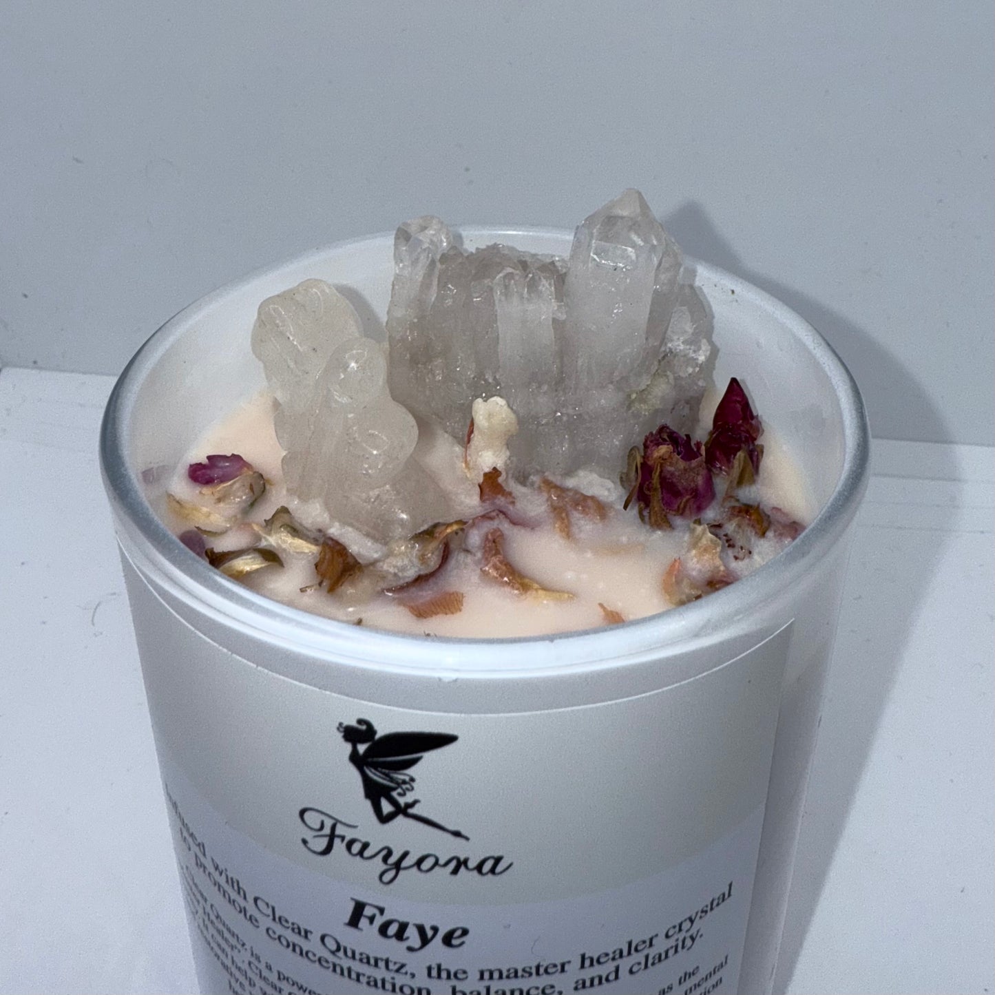 Limited Edition Clear Quartz Crystal Candle
