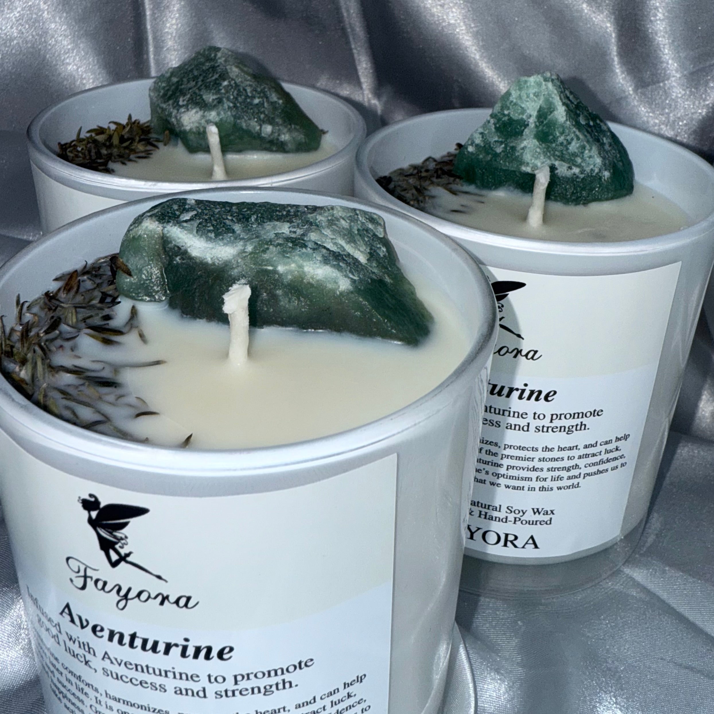 Aventurine Candle
