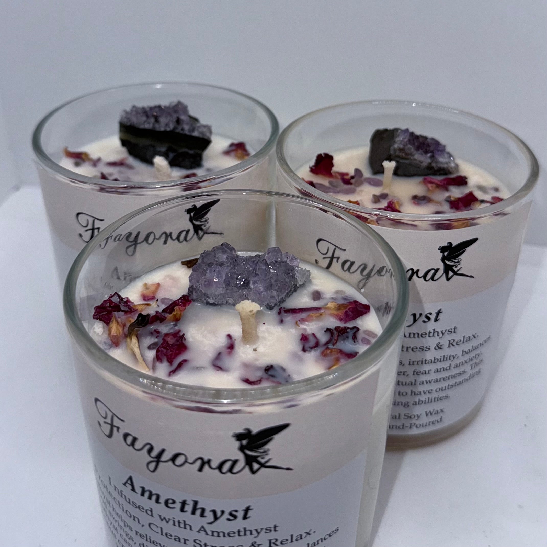 Amethyst Crystal Candle