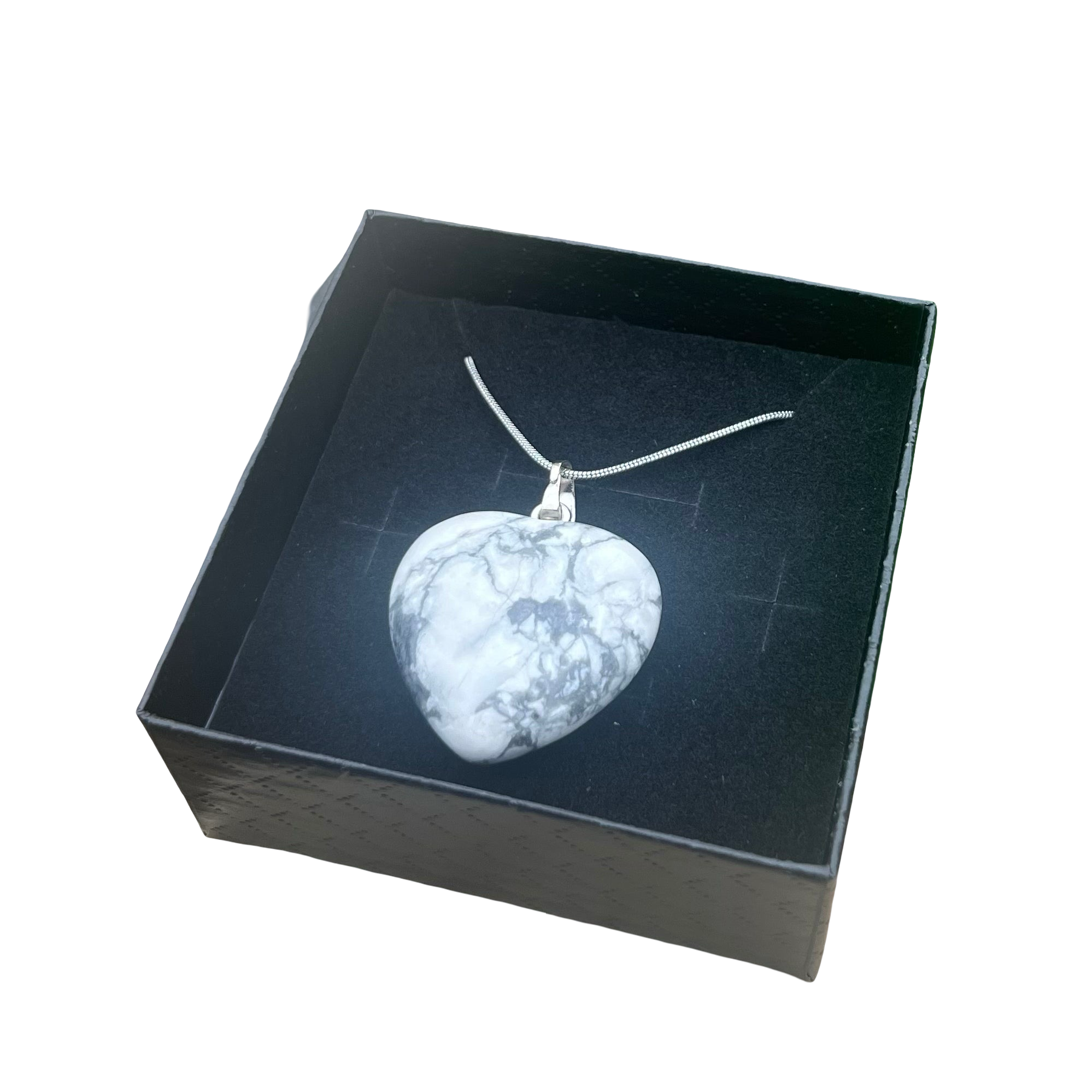 Howlite Heart Necklace