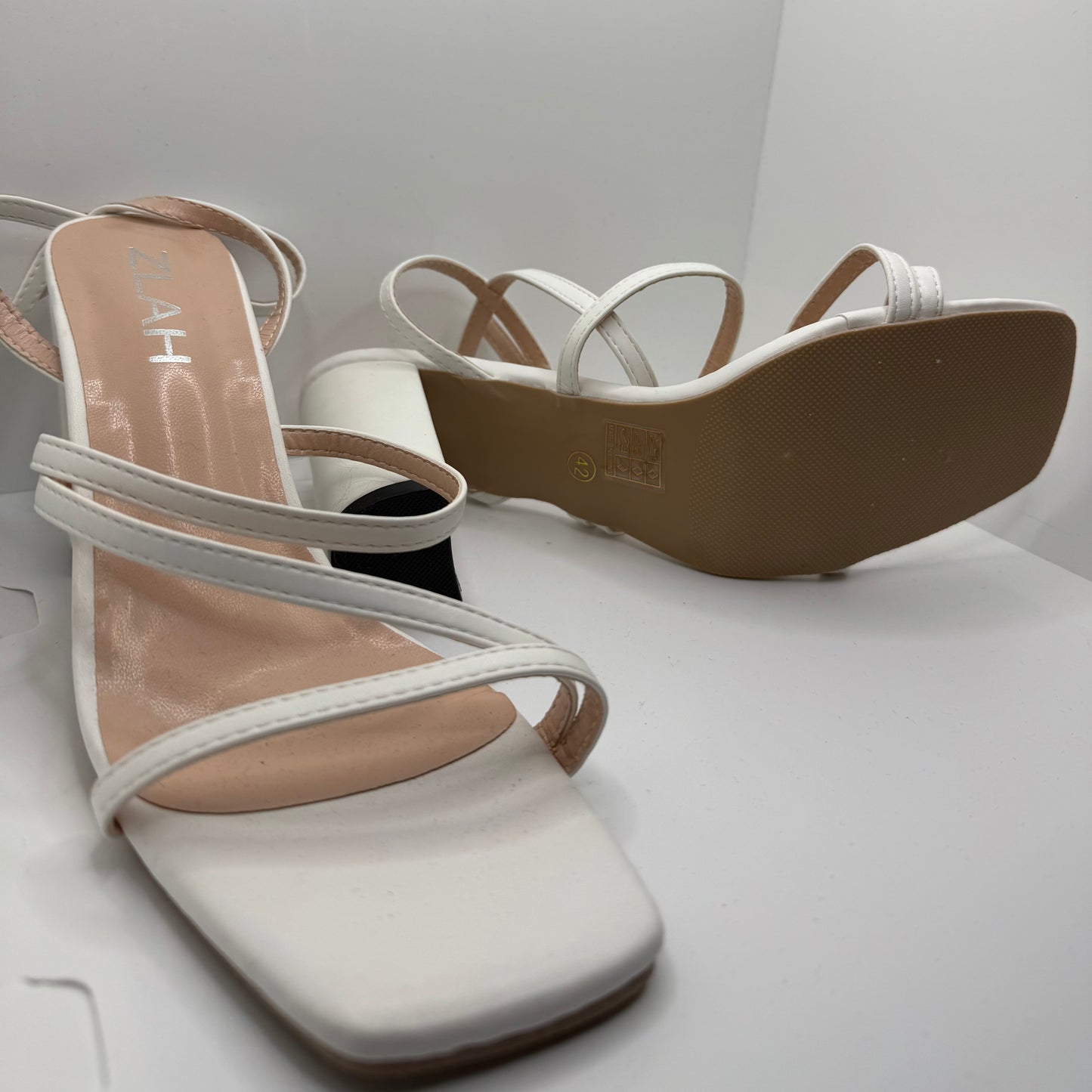 White Strap Heels