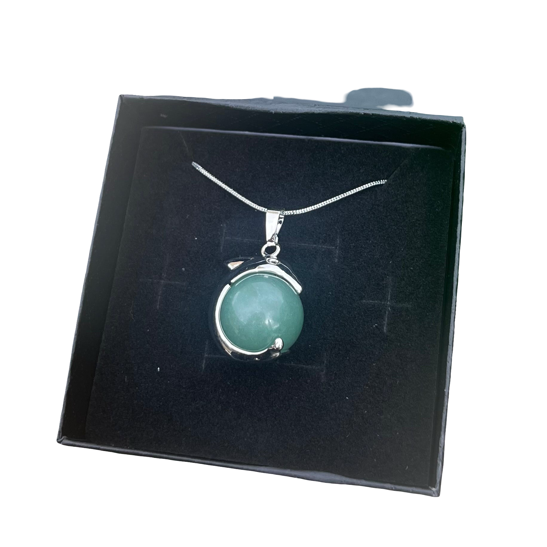 Green Aventurine Dolphin Sphere Pendant