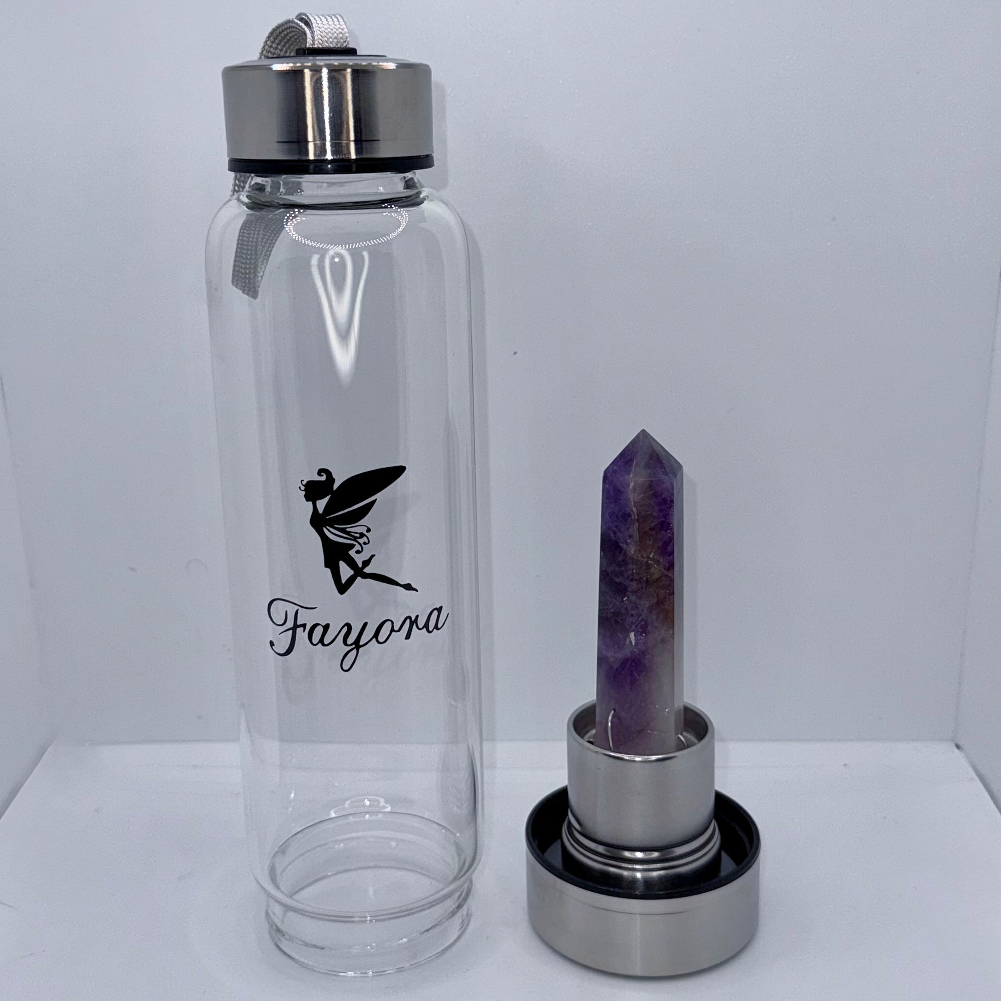 Amethyst Crystal Water Bottle
