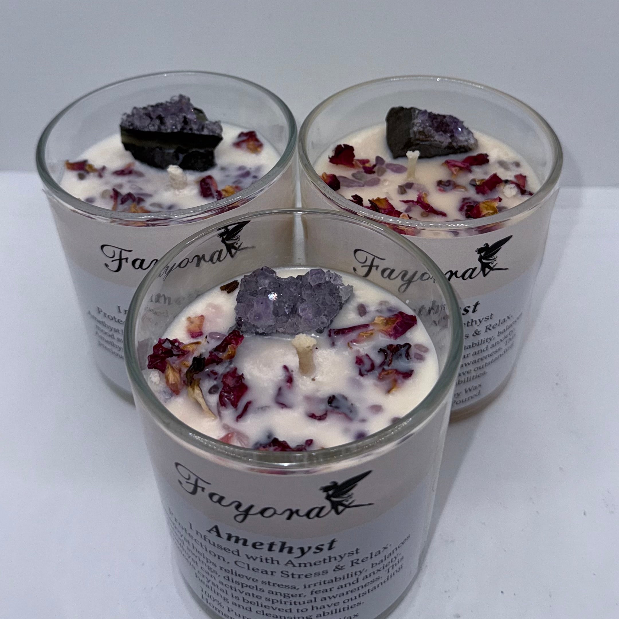 Amethyst Crystal Candle