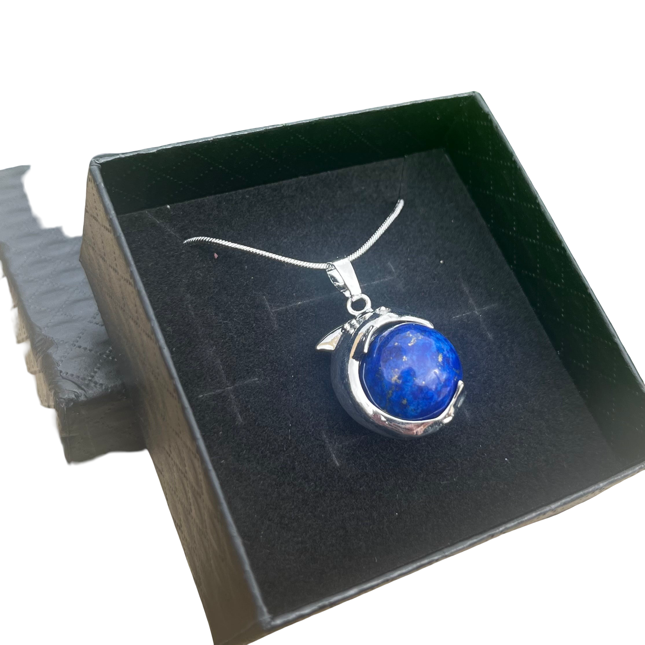 Lapis Lazuli Dolphin Sphere Pendant