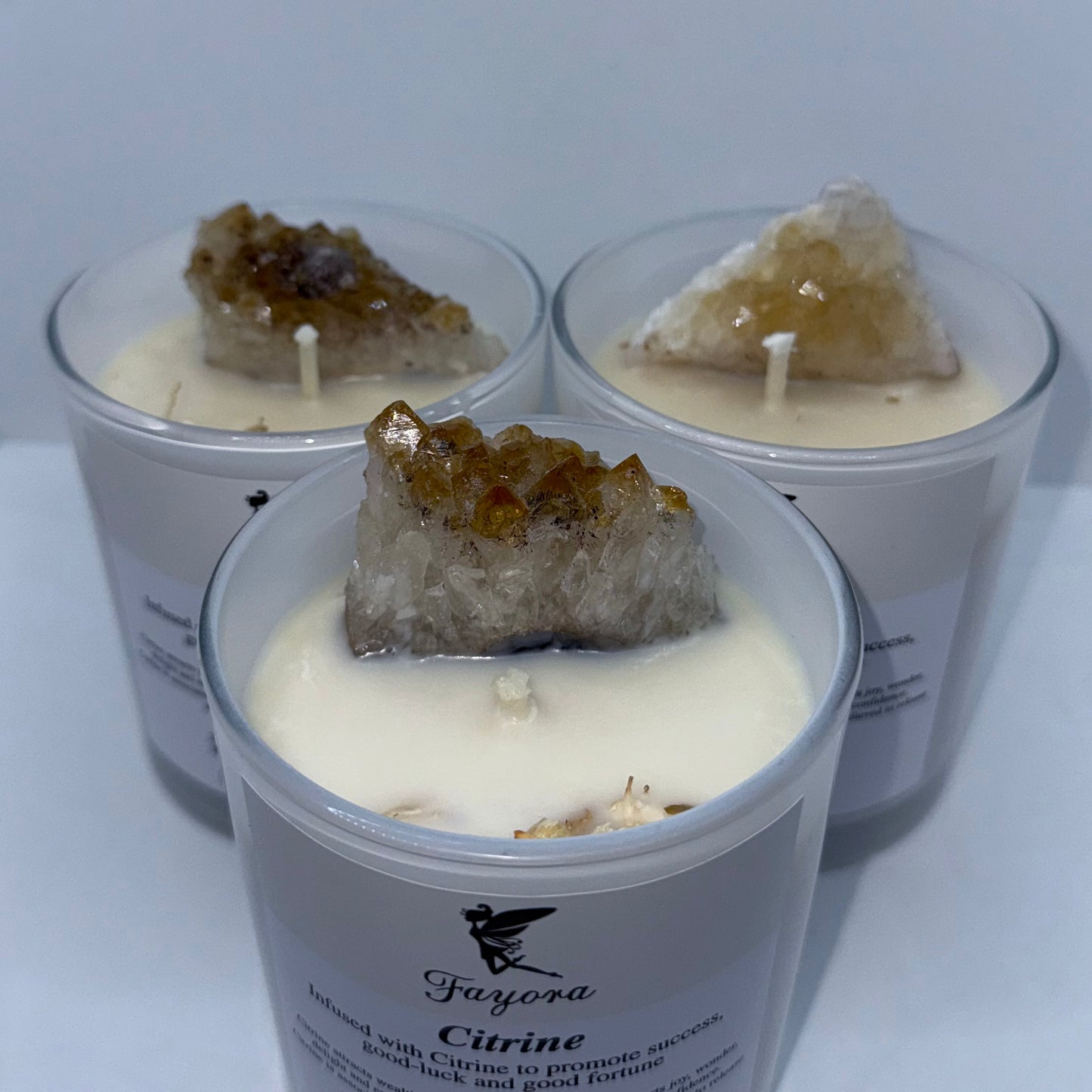 Citrine Crystal Candle