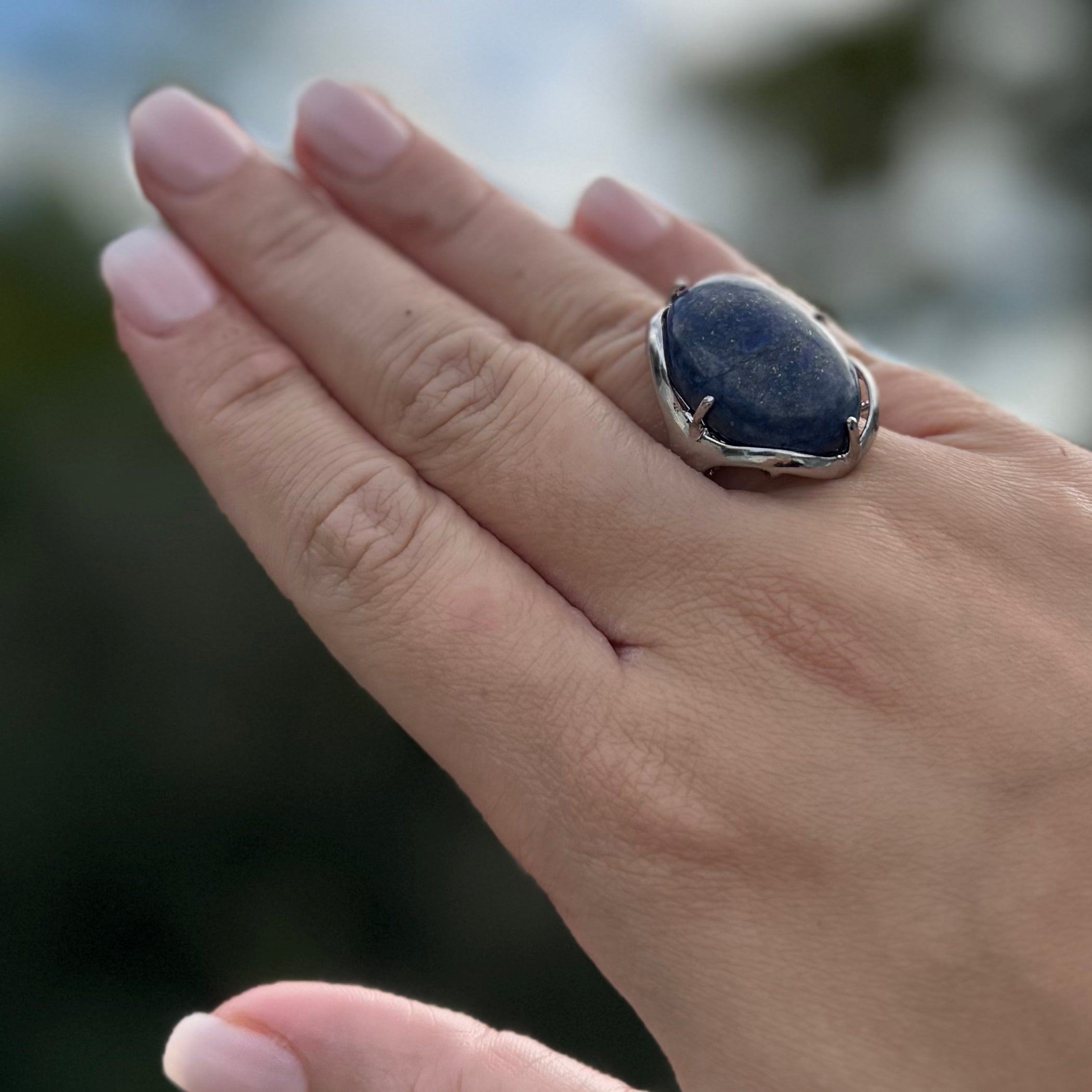 Lapis Lazuli Crystal Ring