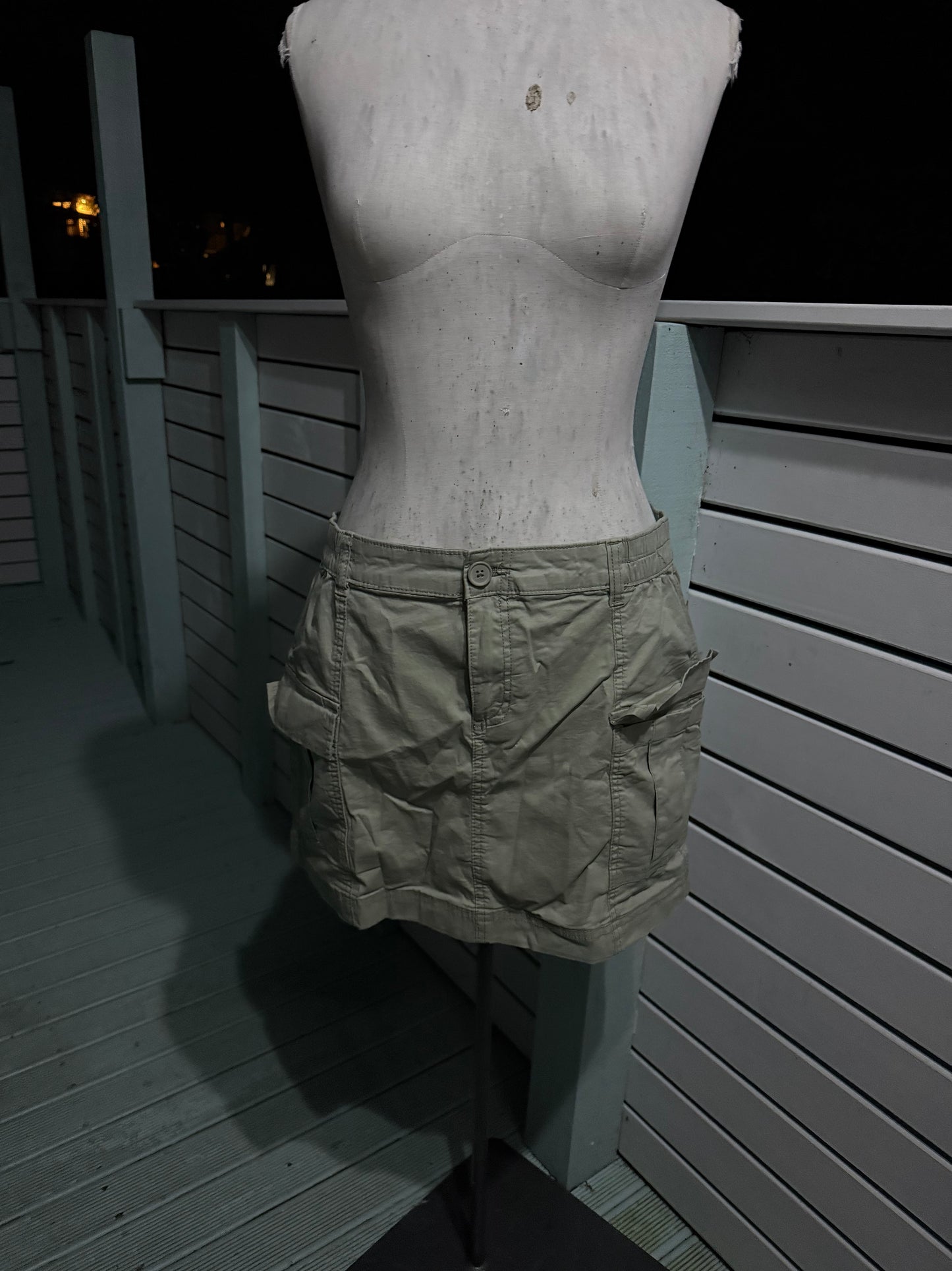 Green Cargo Skirt