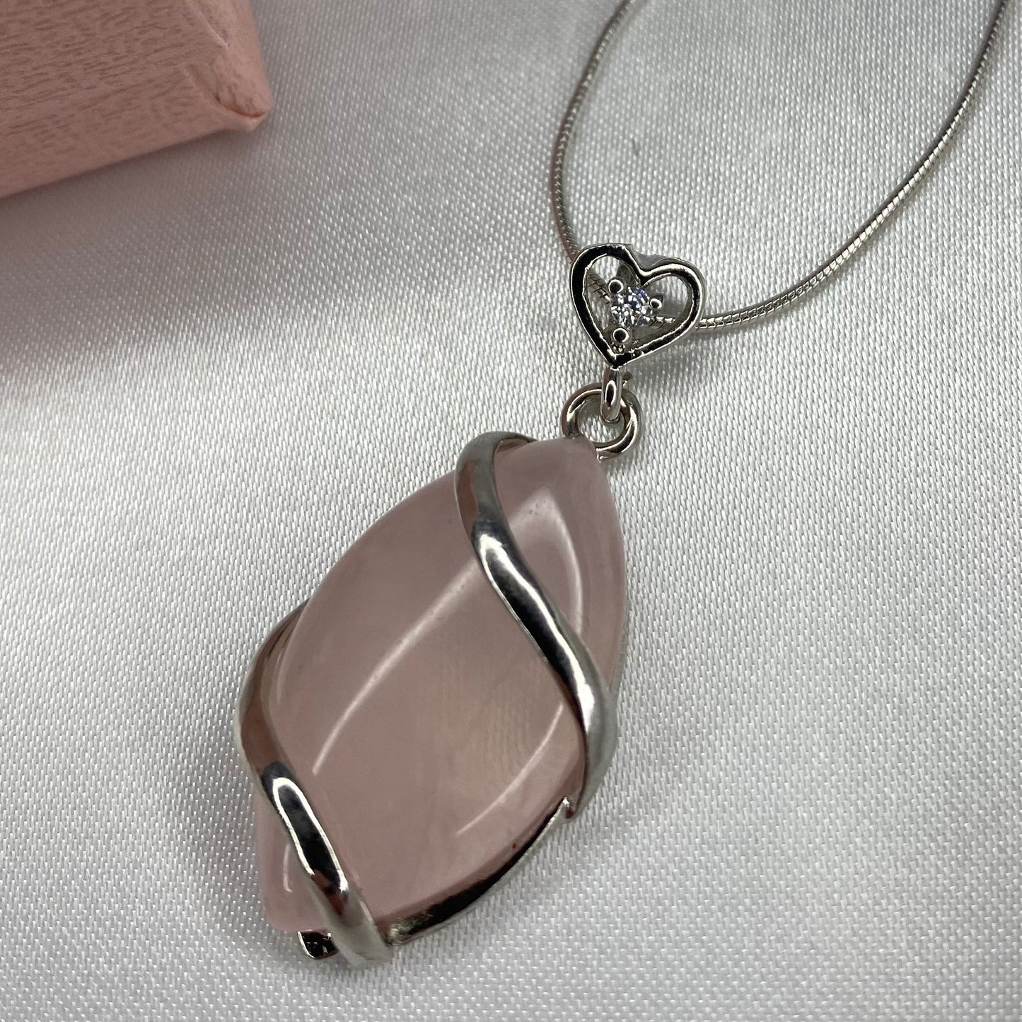 Rose Quartz Marquise Necklace