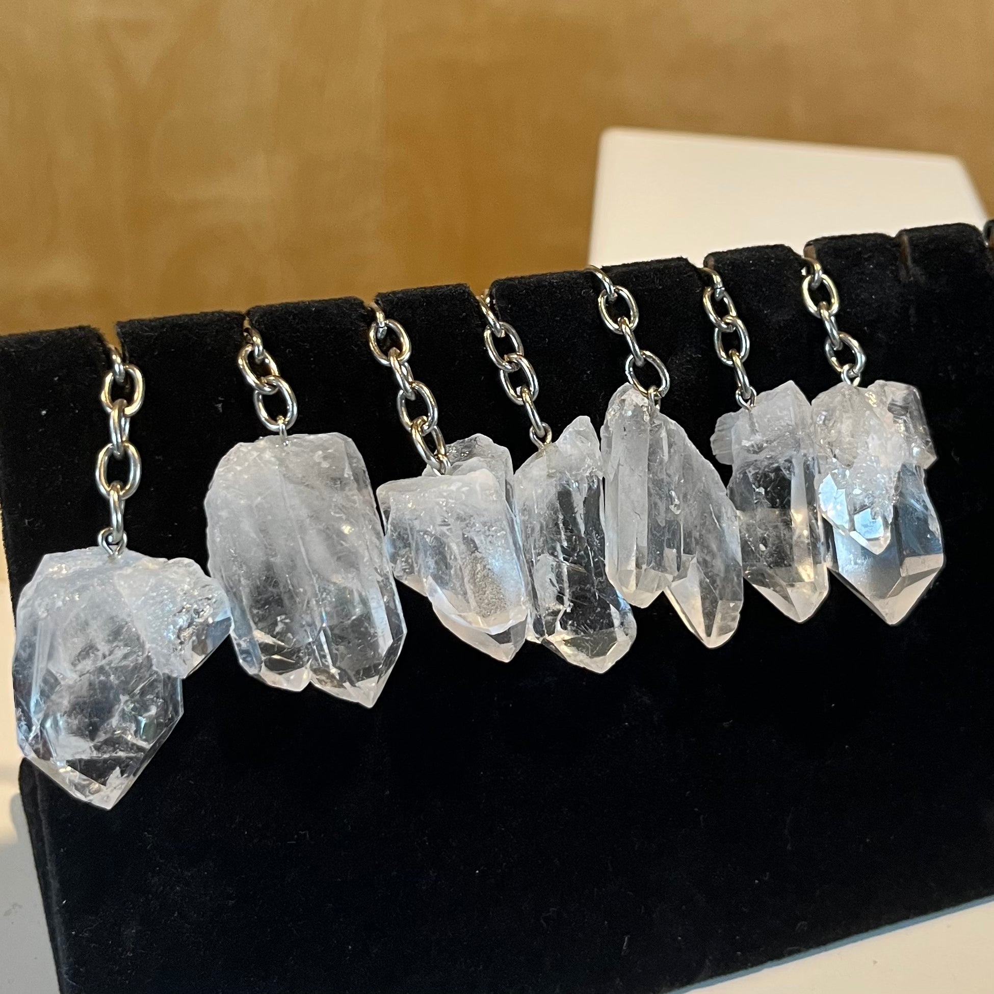 Clear Quartz Point Keychain