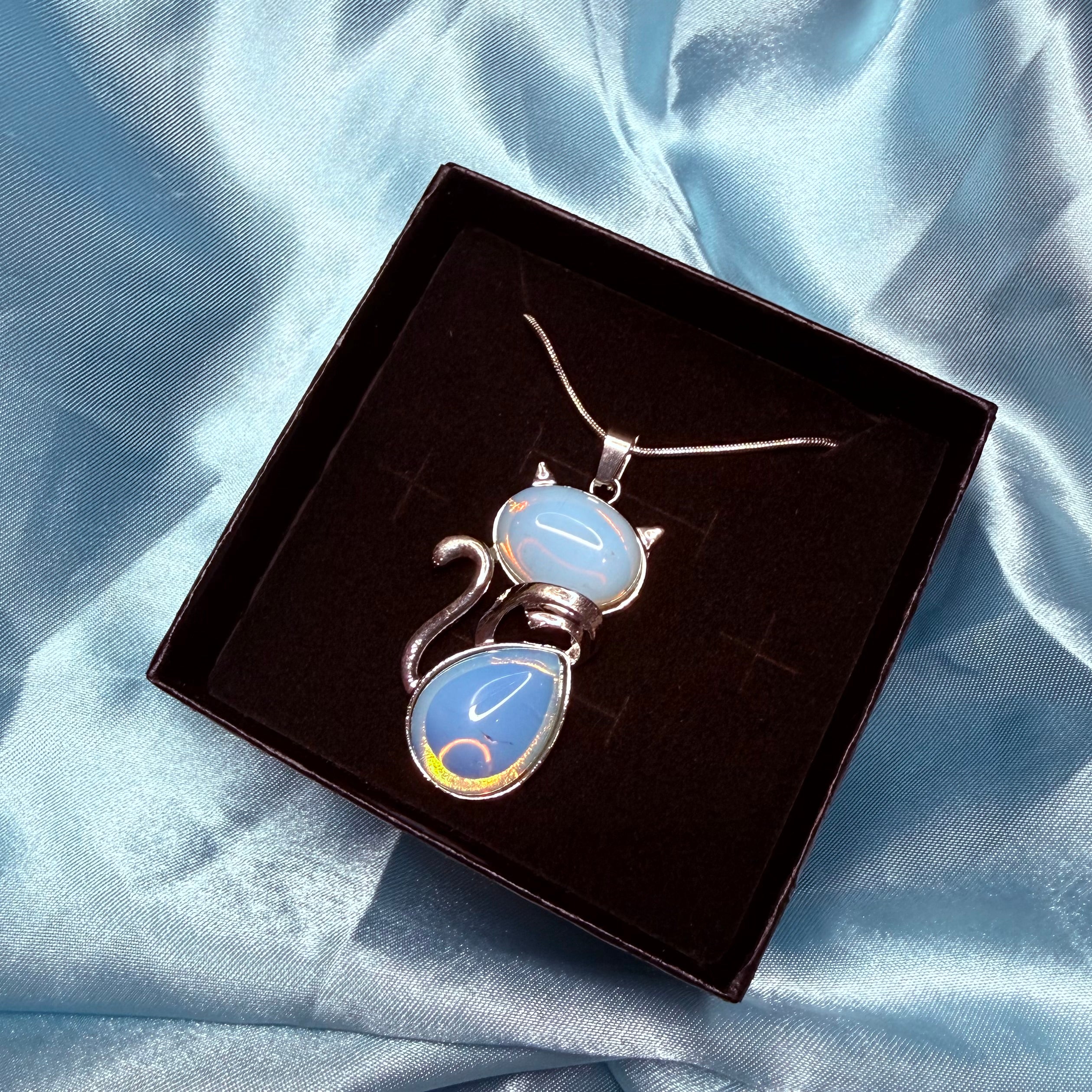Opalite Cat Pendant