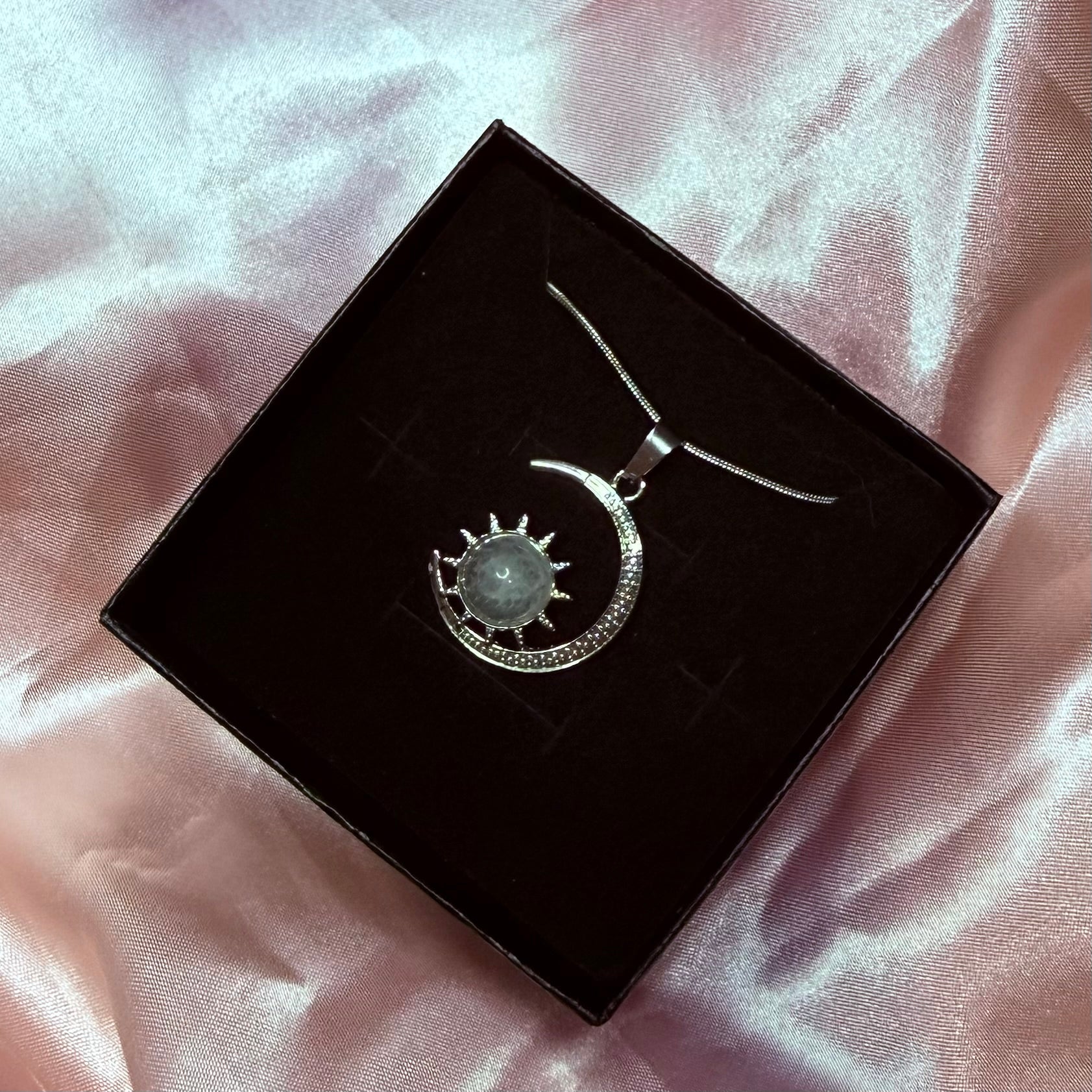 Aventurine Moon Crescent Pendant