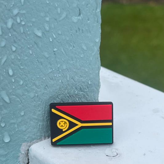 Vanuatu Flag Croc Charm