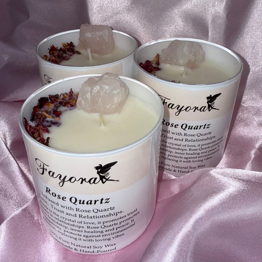 Rose Quartz Mini Candle