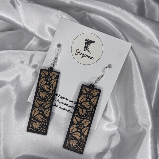 Drop Wooden Earrings