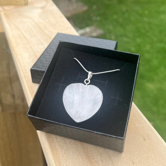 Clear Quartz Heart Necklace