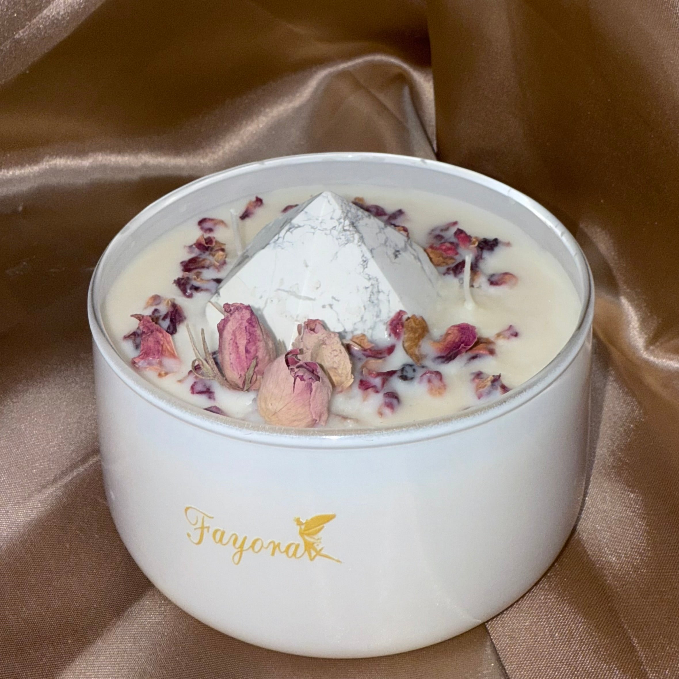 Howlite Crystal Candle (Limited Edition)