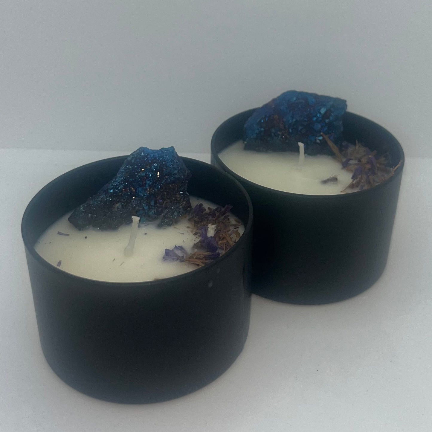 Colbalt Coated Quartz Candle