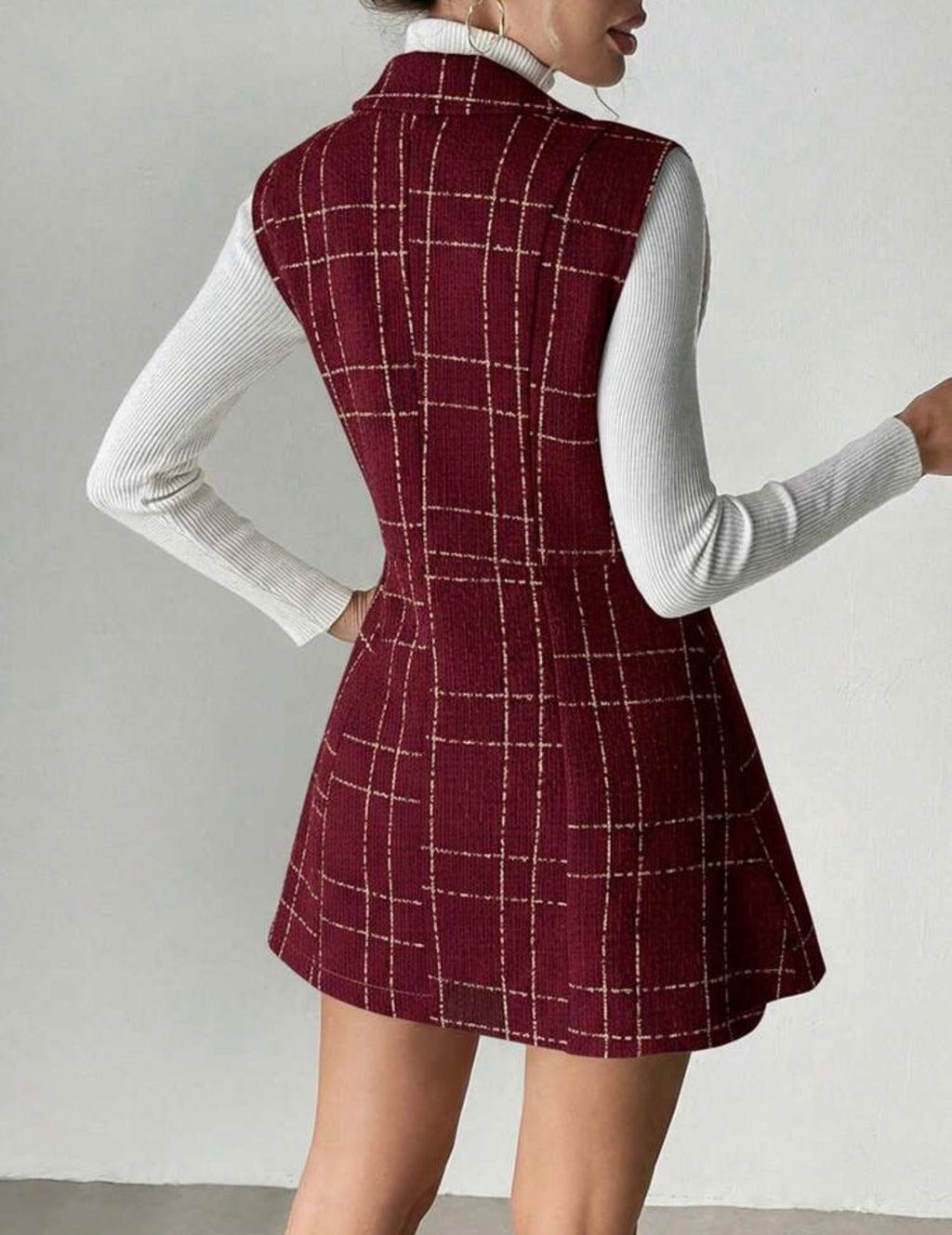 Red Skirt & Blazer Set