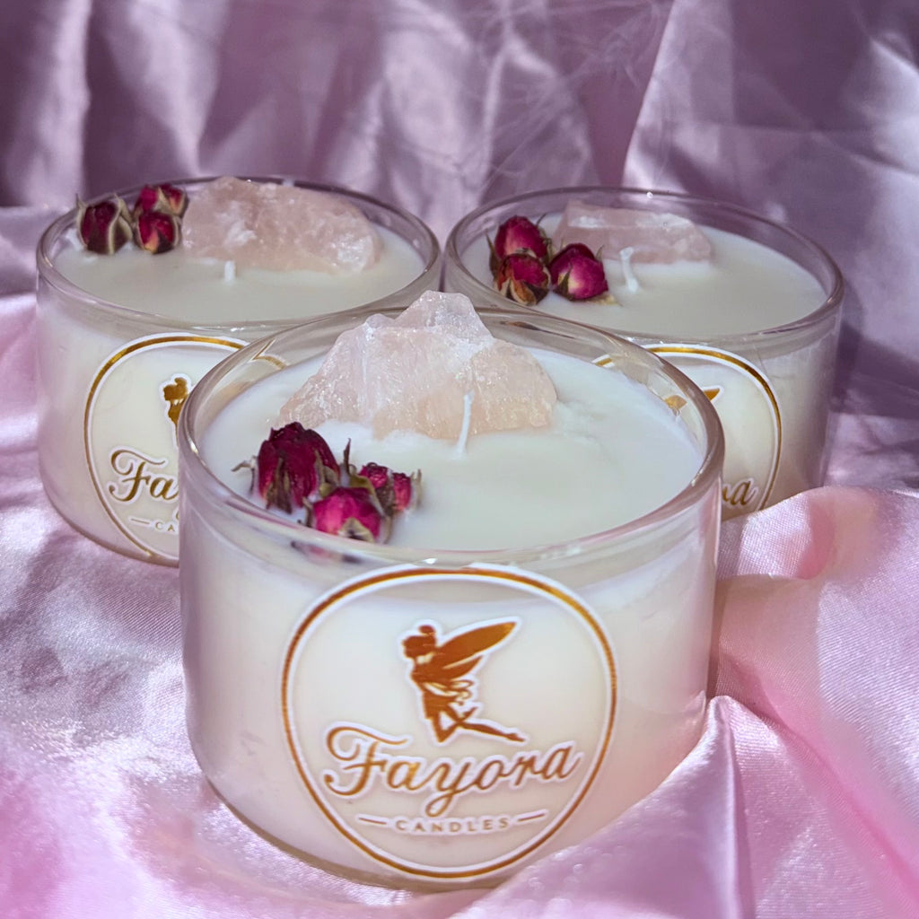 Rose Quartz Mini Bowl Candle