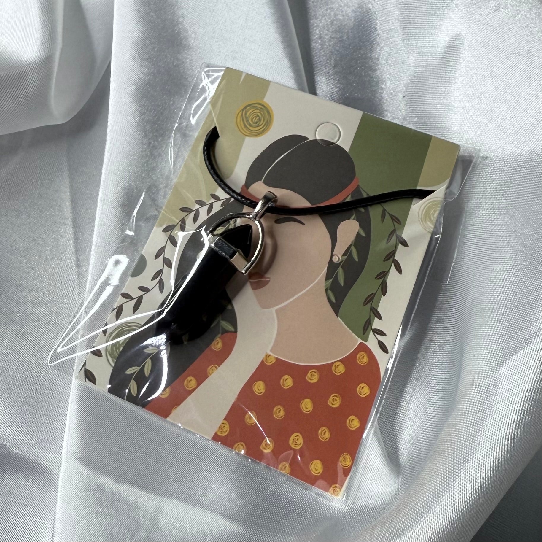 Obsidian Pendant Necklace