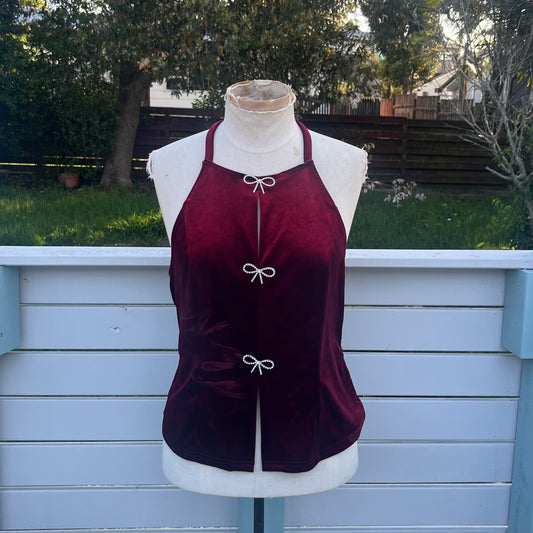 Velvet Bow Top