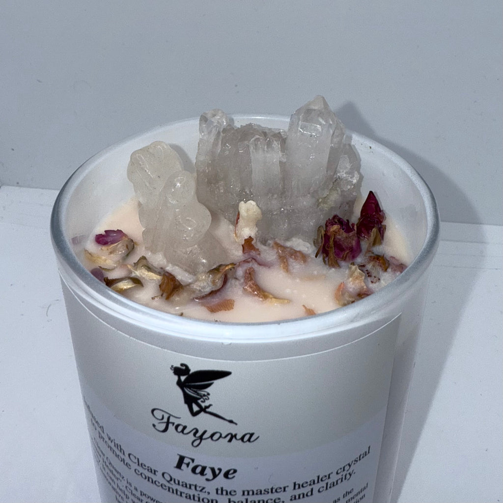 Limited Edition Clear Quartz Crystal Candle