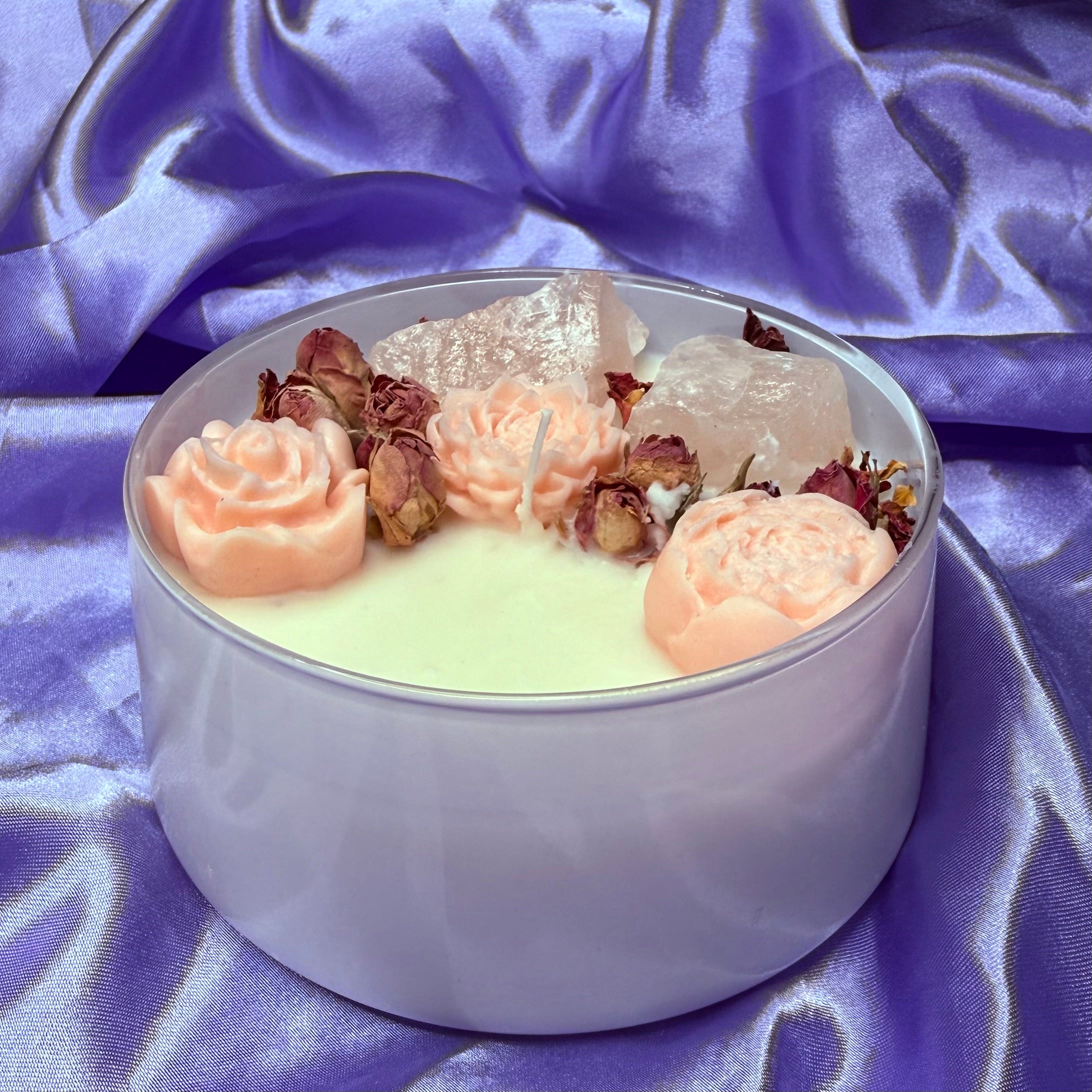 Rose Quartz Bowl Candle