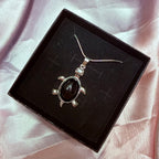 Obsidian Turtle Pendant