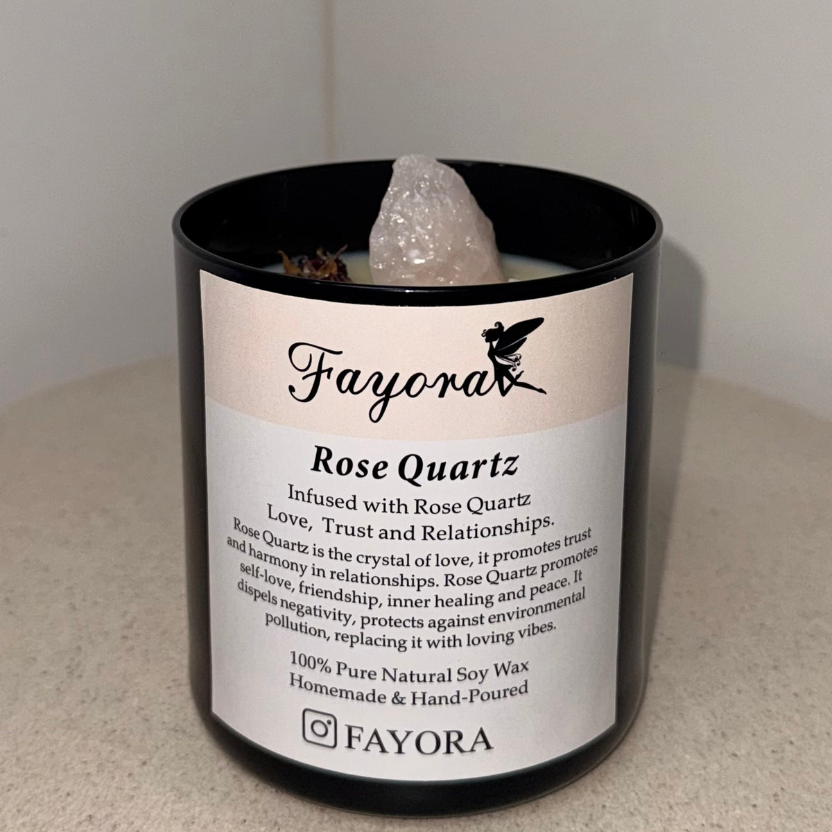 Rose Quartz Candle (450g)