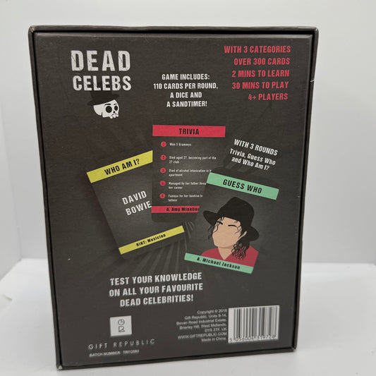 Dead Celebrities Game