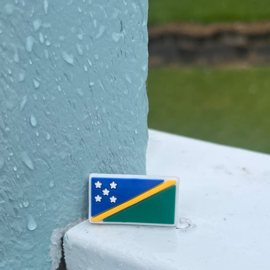 Solomon Islands Flag Croc Charm