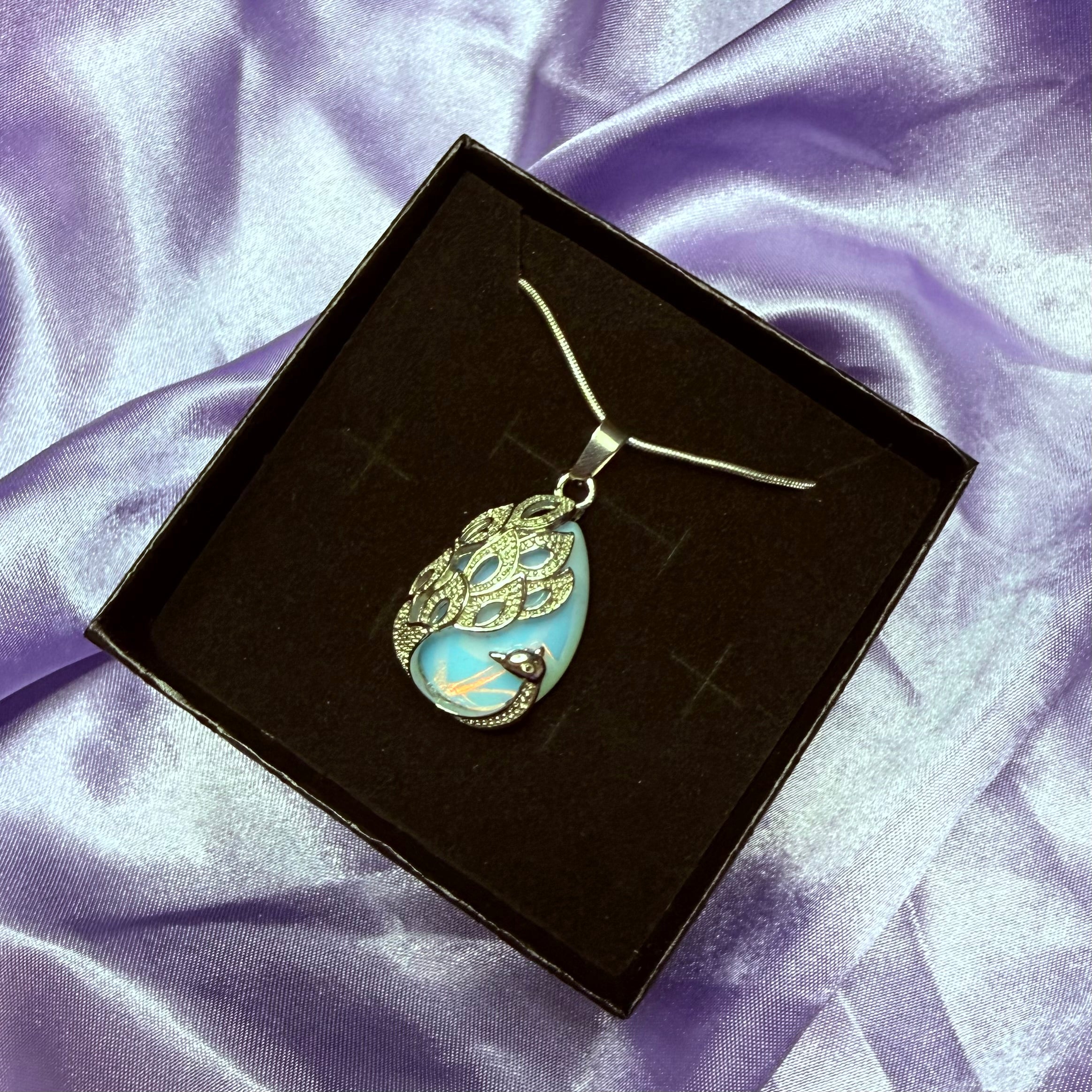 Opalite Peacock Pendant