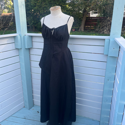 Black Milkmaid Dress