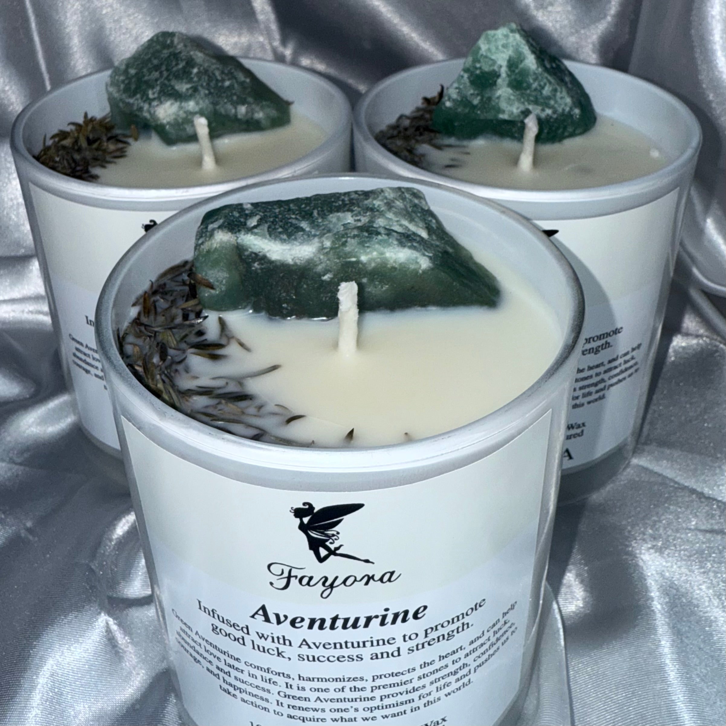 Aventurine Candle