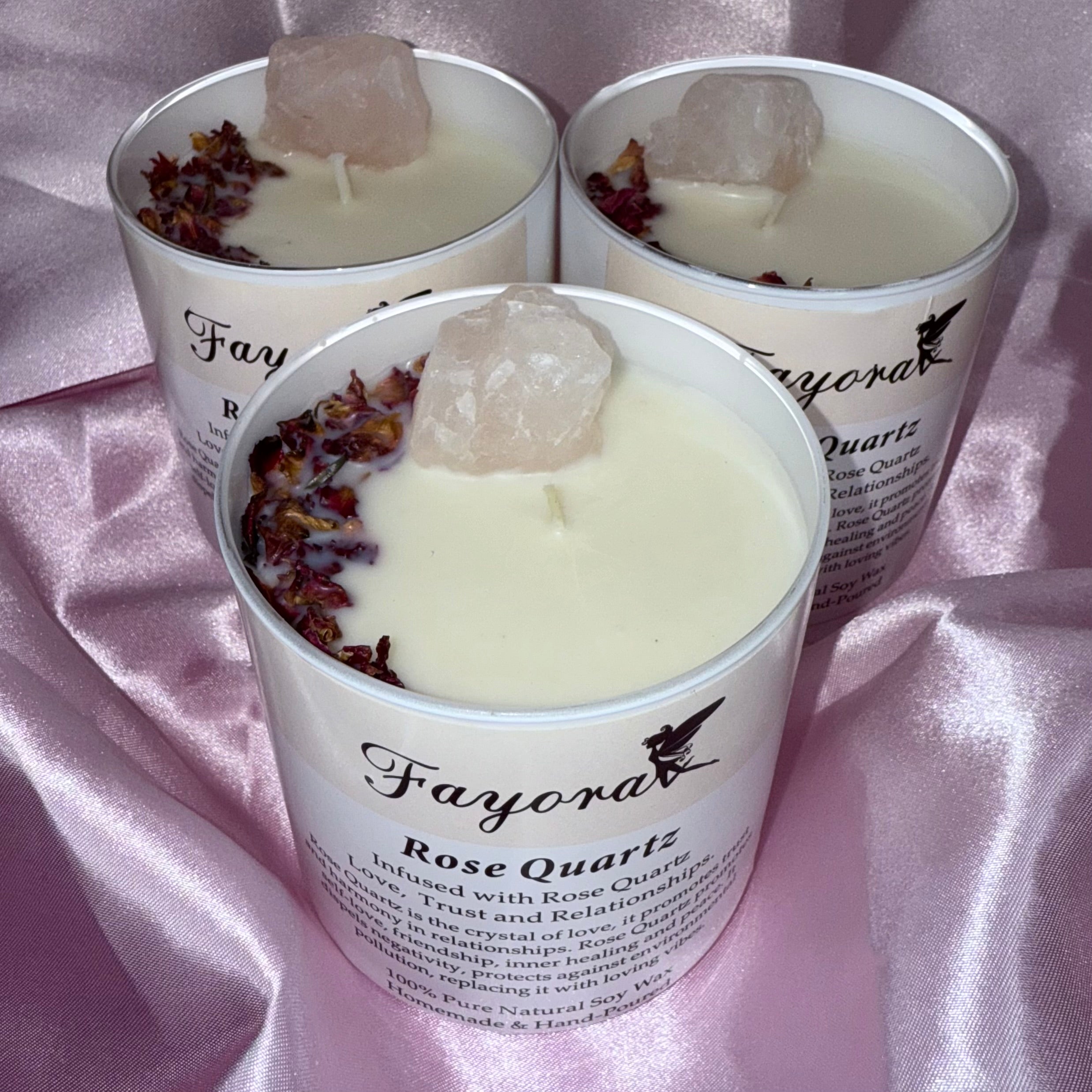 Rose Quartz Mini Candle