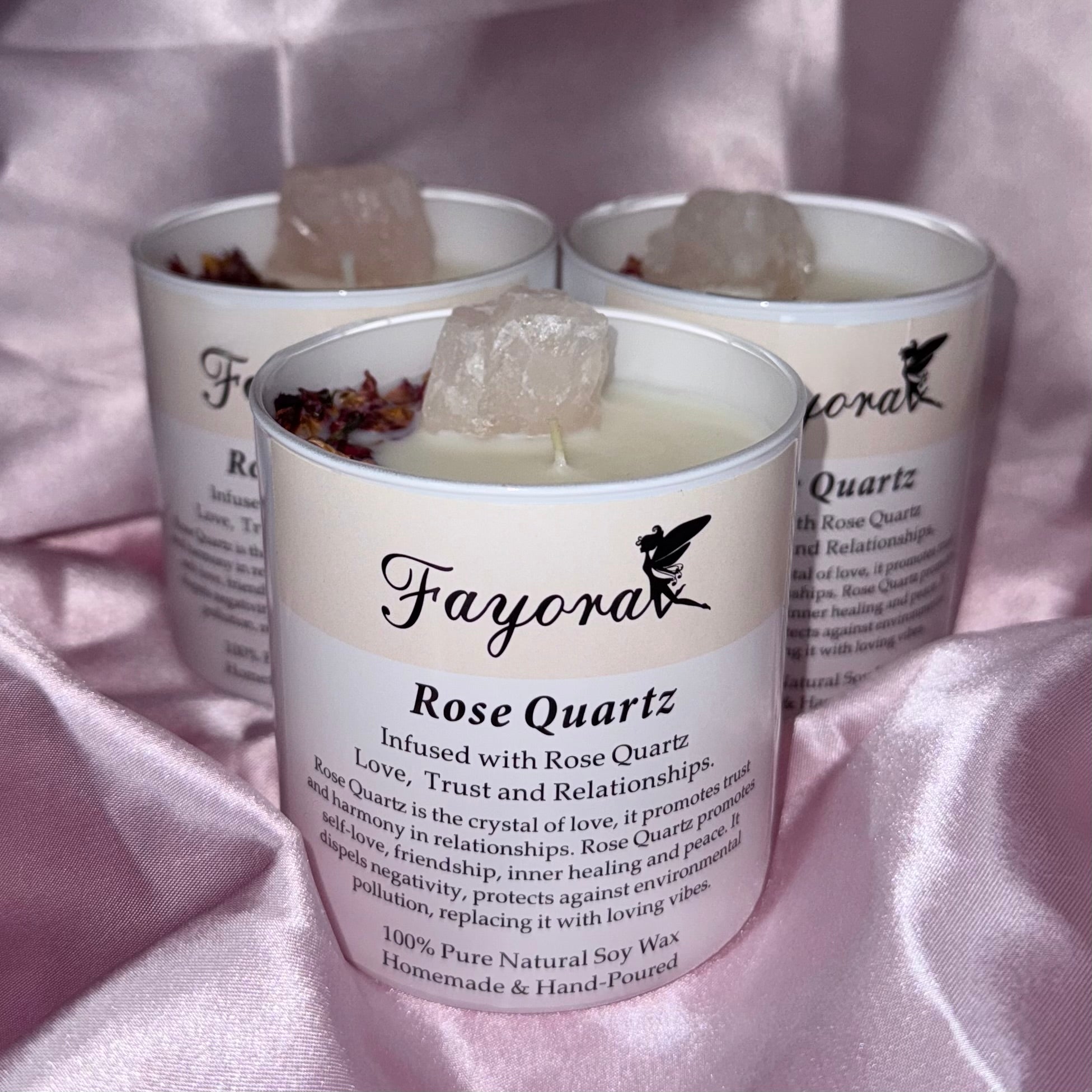 Rose Quartz Mini Candle