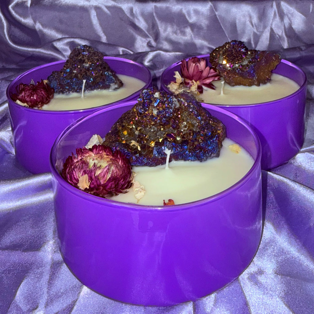 Colbat Coated Quartz Bowl Candle