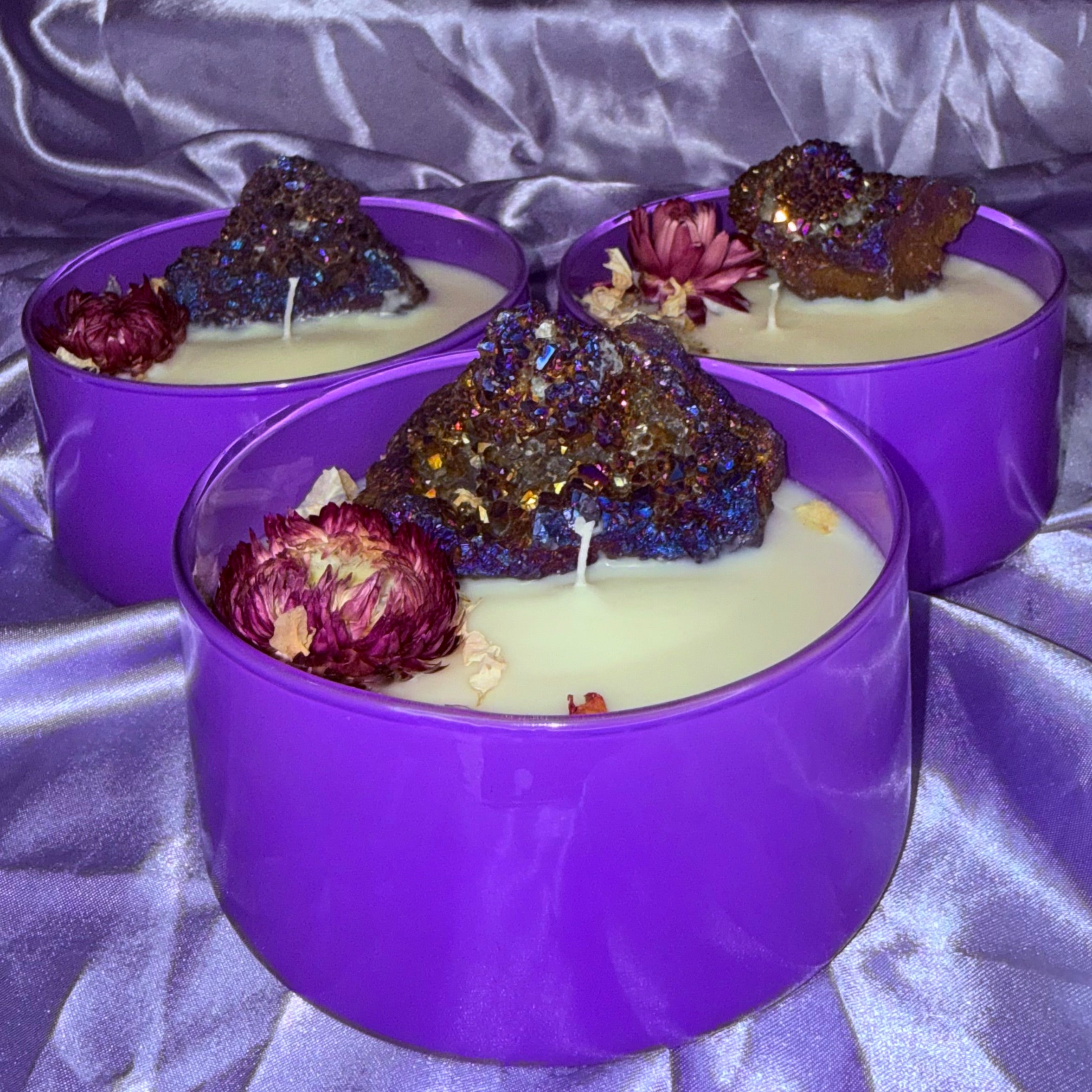Colbat Coated Quartz Bowl Candle
