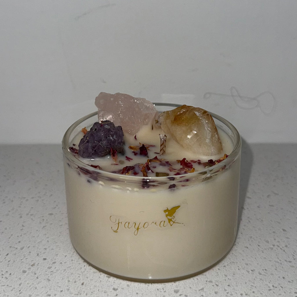 Trio (Amethyst, Citrine, Rose Quartz) Candle