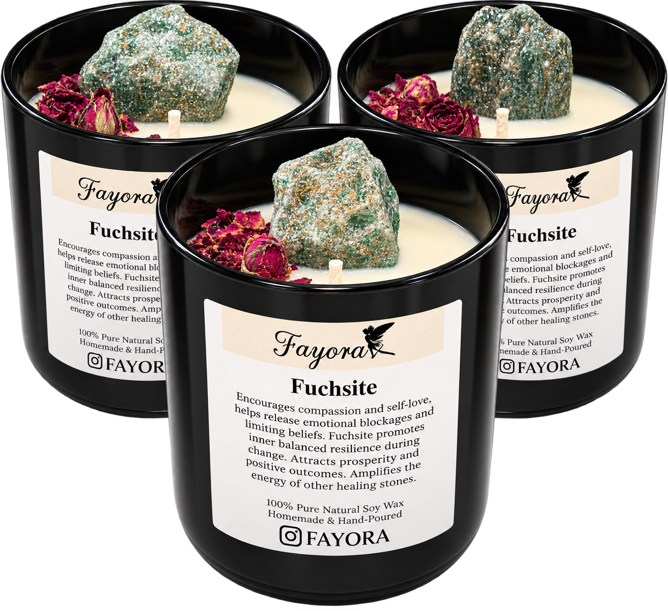 Fuchsite Candle (500ml)