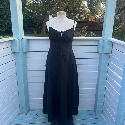 Black Milkmaid Dress