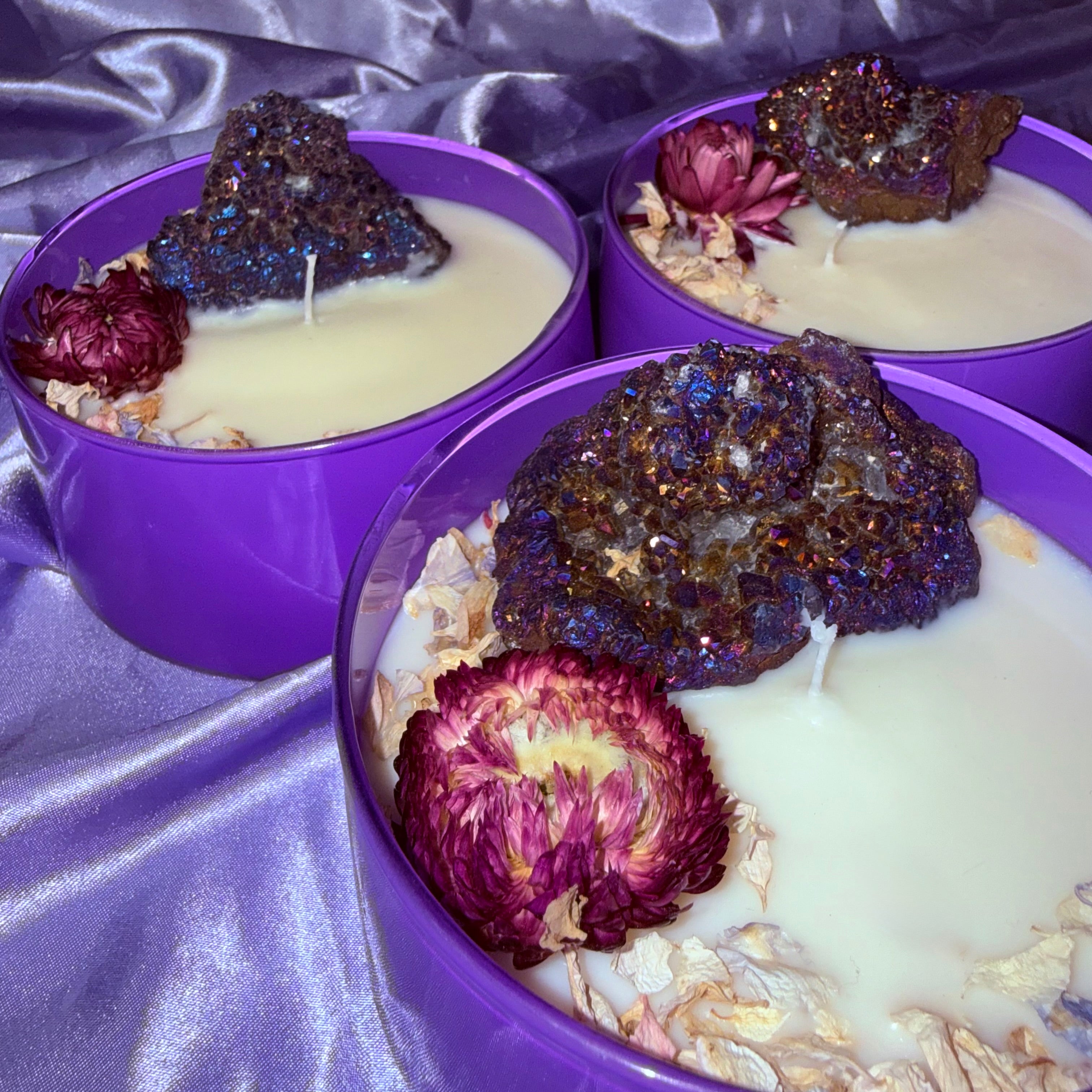 Colbat Coated Quartz Bowl Candle