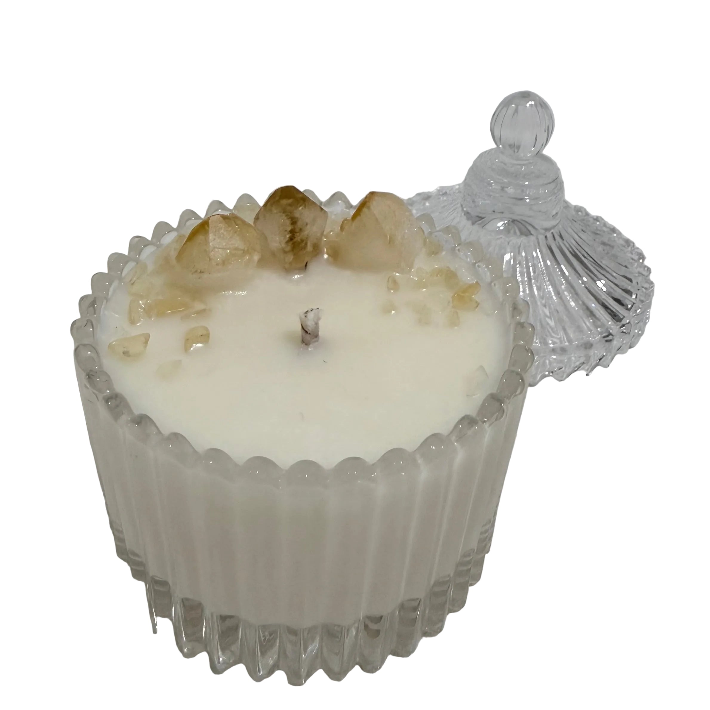 Glass Citrine Candle