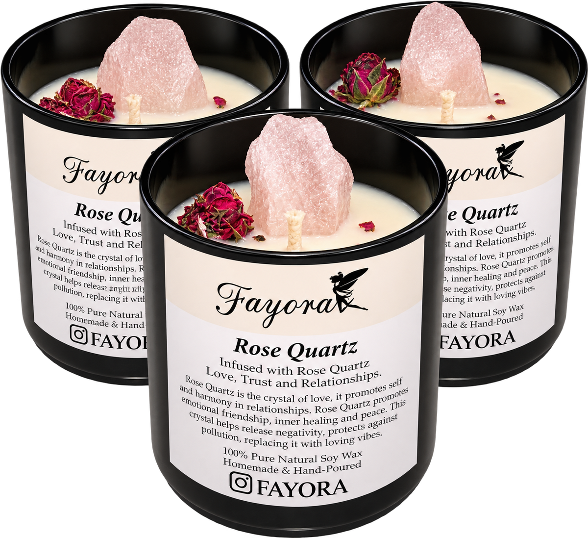 Rose Quartz Candle (500ml)