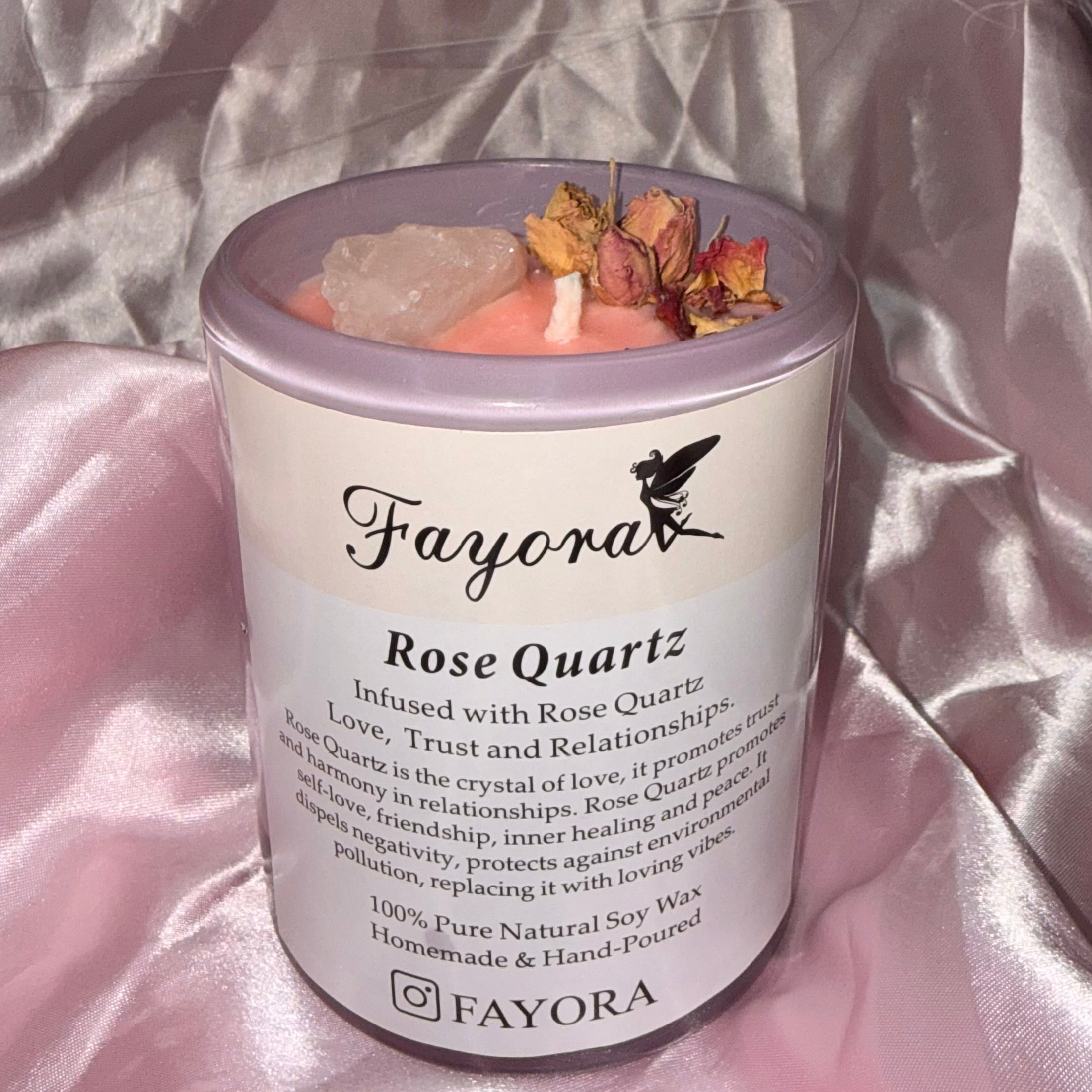 Blush Rose Quartz Candle