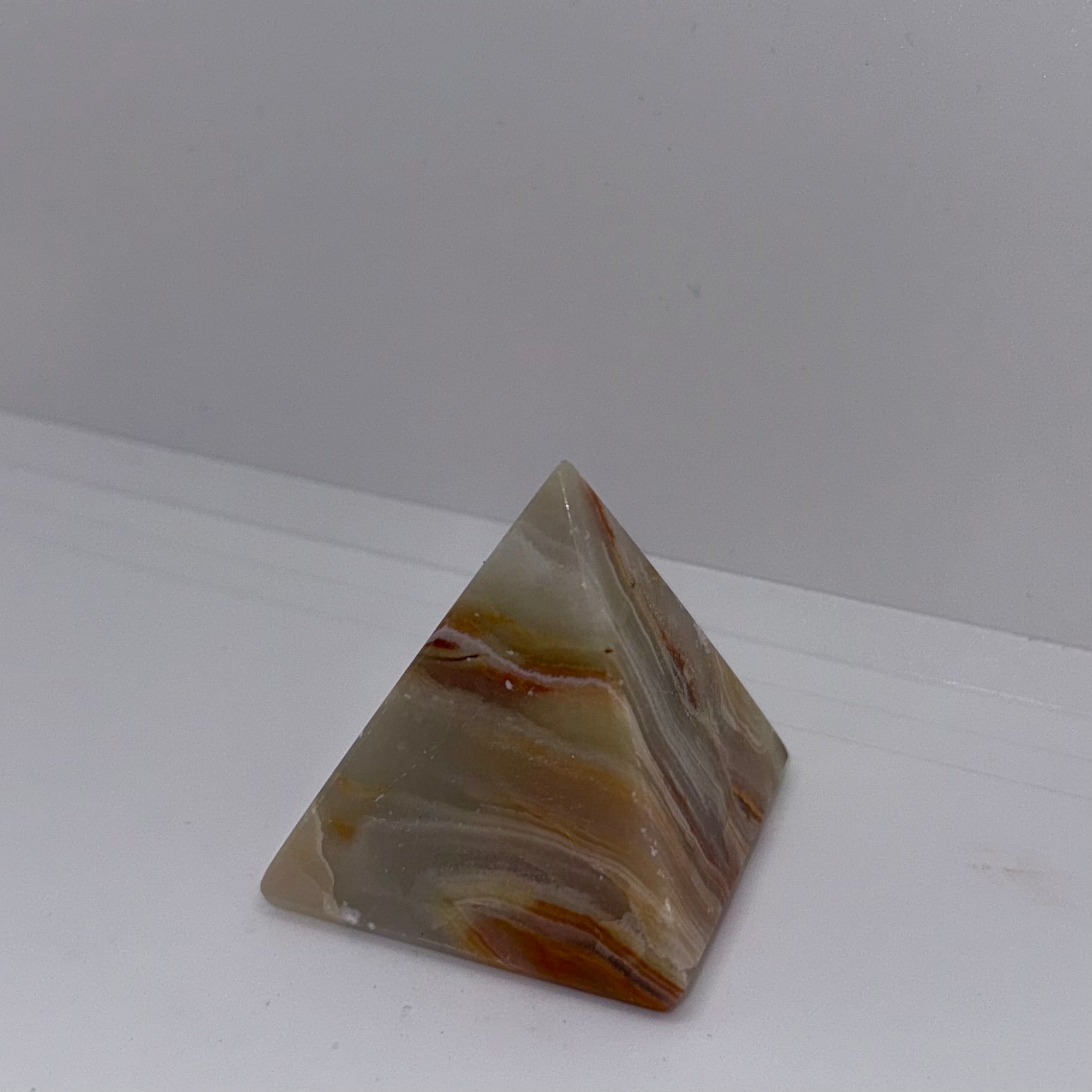 Green Calcite Pyramid