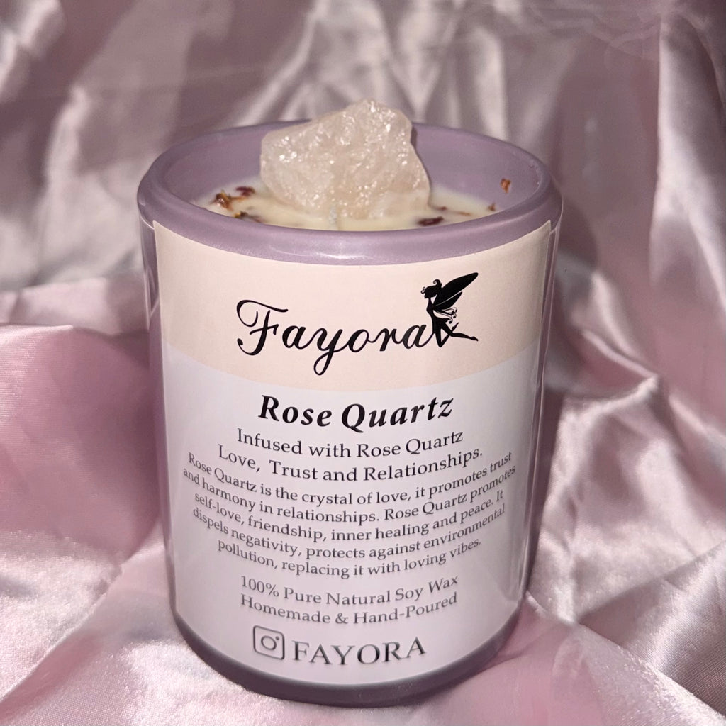 Lavender Jar Rose Quartz Candle